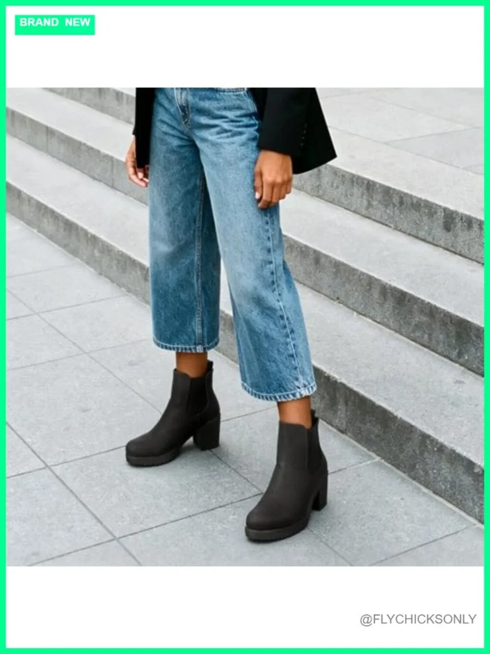 Faux Suede Chunky Heel Chelsea Ankle Boots Slip On Fall Booties